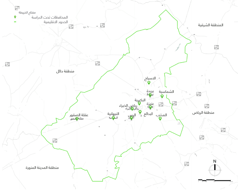 Qassim Region planning map