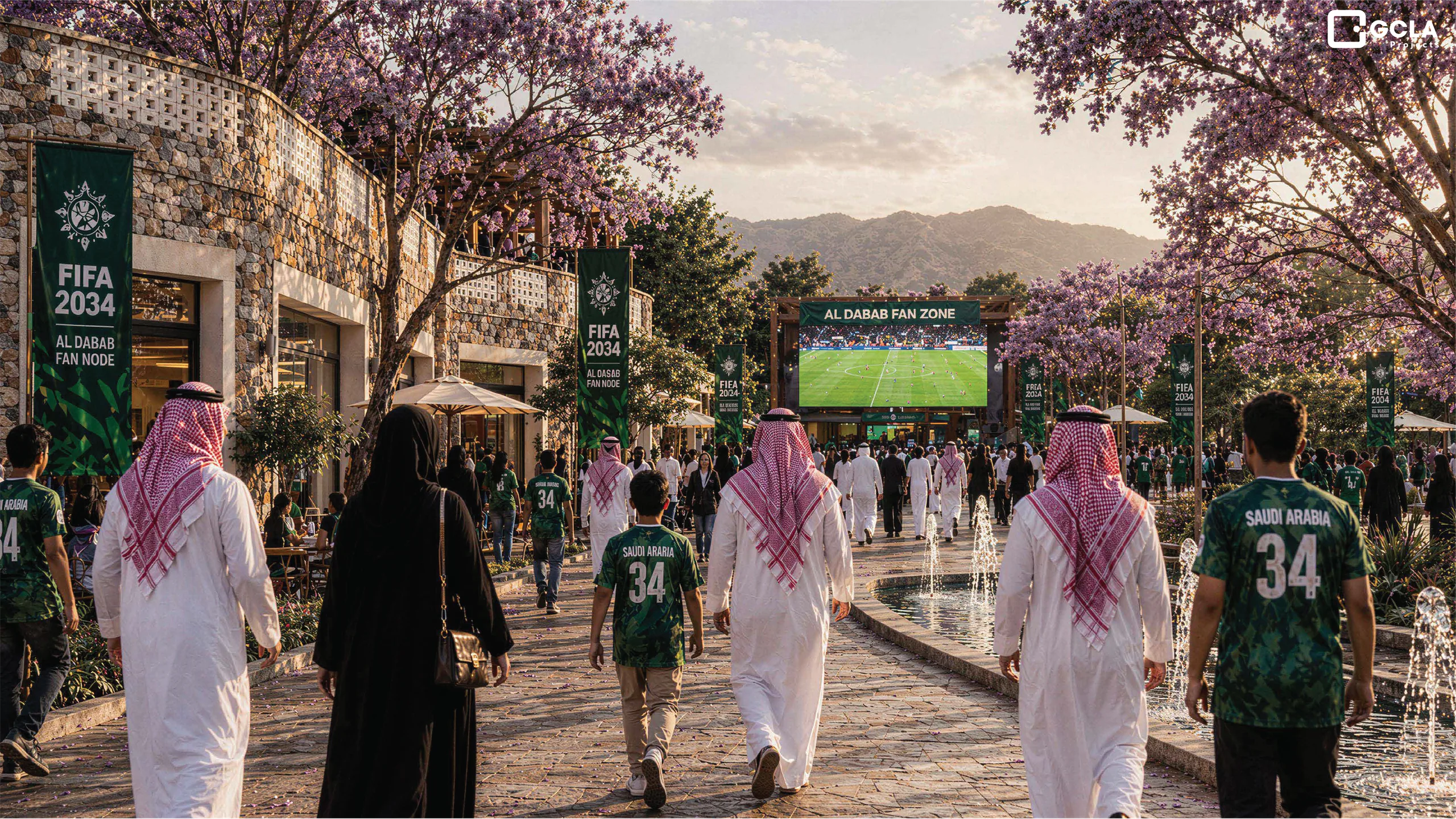 Al Dabab fan zone activated during a major tournament